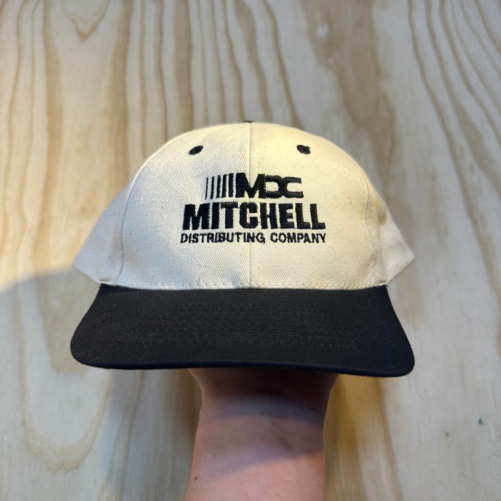 Pinnacle Select Mitchell Distributing Company Snapback Hat Cream Black